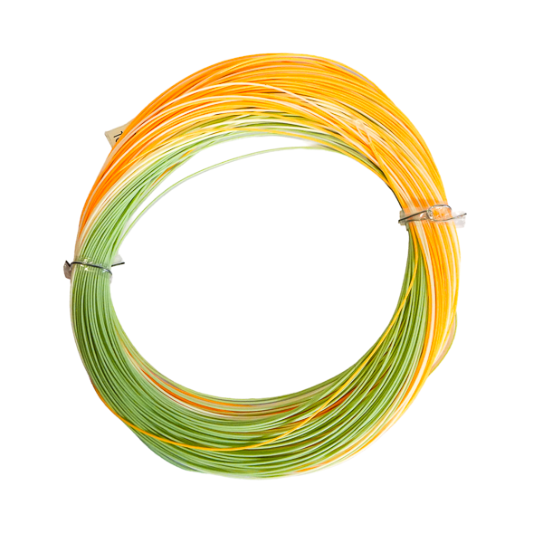 Competition Euro Nymphing Fly Line (0.55mm) with Micro Loops (Orange/Moss Green)