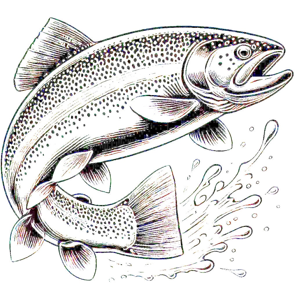 Rainbow Trout Leaping Image 1