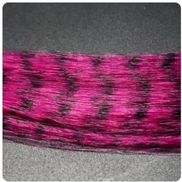 Zebra Grizzly Fly Tying Minnow Rose (Purple)