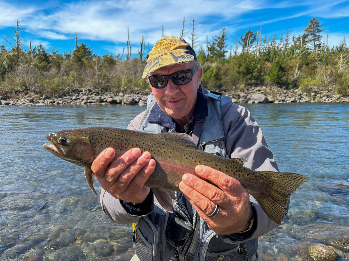 Brian Willson with a Taupo rainbow trout