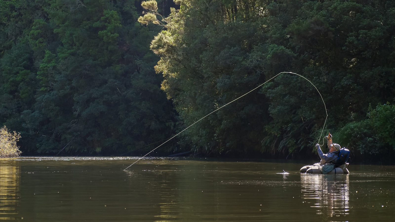 Belly boats in the wilderness