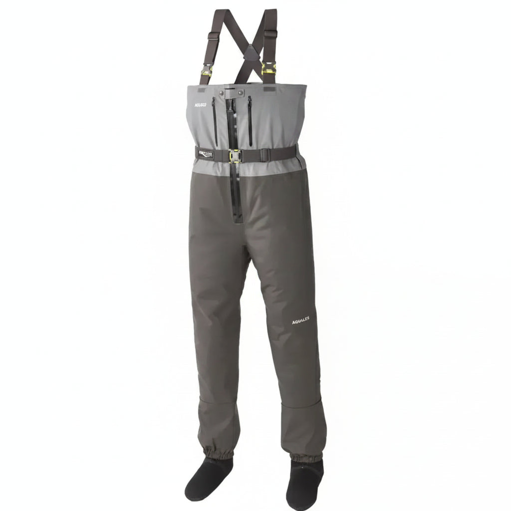 AQUAZ Dry Zip PRO Breathable Waders (Front zips don't leak)