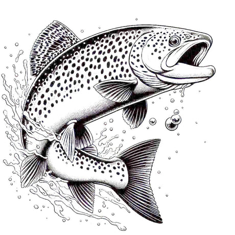 Brook Trout Leaping Image 1
