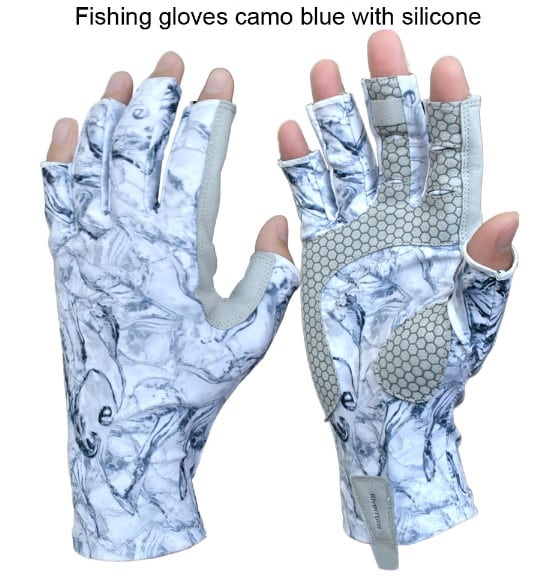 Fishing Gloves Blue 1