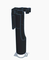 Rod holder with belt clip - Black