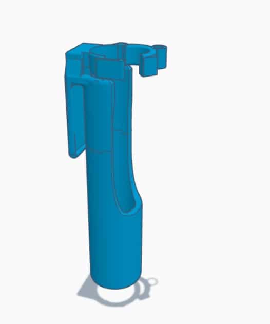 Rod holder with belt clip - Blue