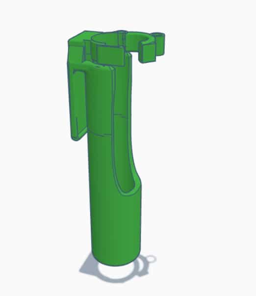 Rod holder with belt clip - Green