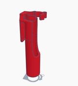 Rod holder with belt clip - Red