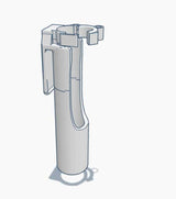 Rod holder with belt clip - White