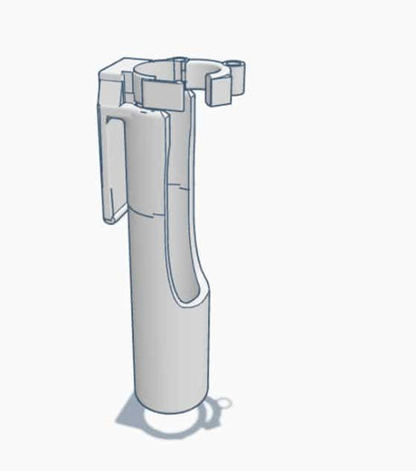Rod holder with belt clip - White