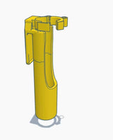 Rod holder with belt clip - Yellow
