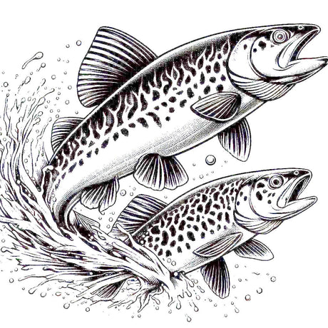 Tiger Trout Leaping Image 1