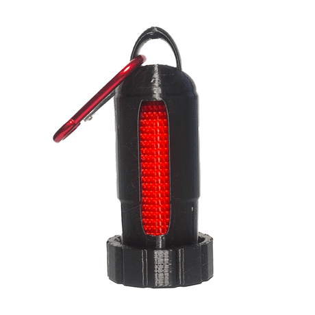 Waste Tipped Holder 3D Printed Black Red 1