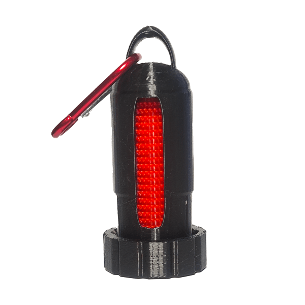Waste Tipped Holder 3D Printed Black Red 1