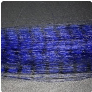 Zebra Grizzly Fly Tying Minnow Blue