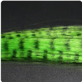 Zebra Grizzly Fly Tying Minnow Green