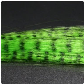 Zebra Grizzly Fly Tying Minnow Green