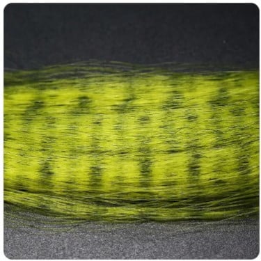 Zebra Grizzly Fly Tying Minnow Olive Green (Yellow)