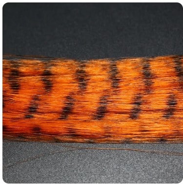 Zebra Grizzly Fly Tying Minnow Orange