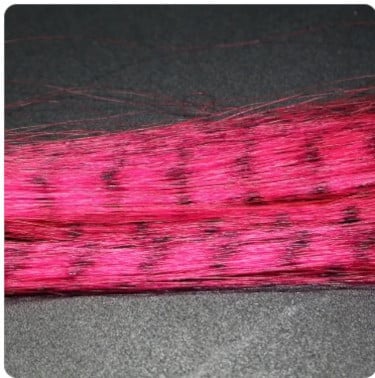 Zebra Grizzly Fly Tying Minnow Pink