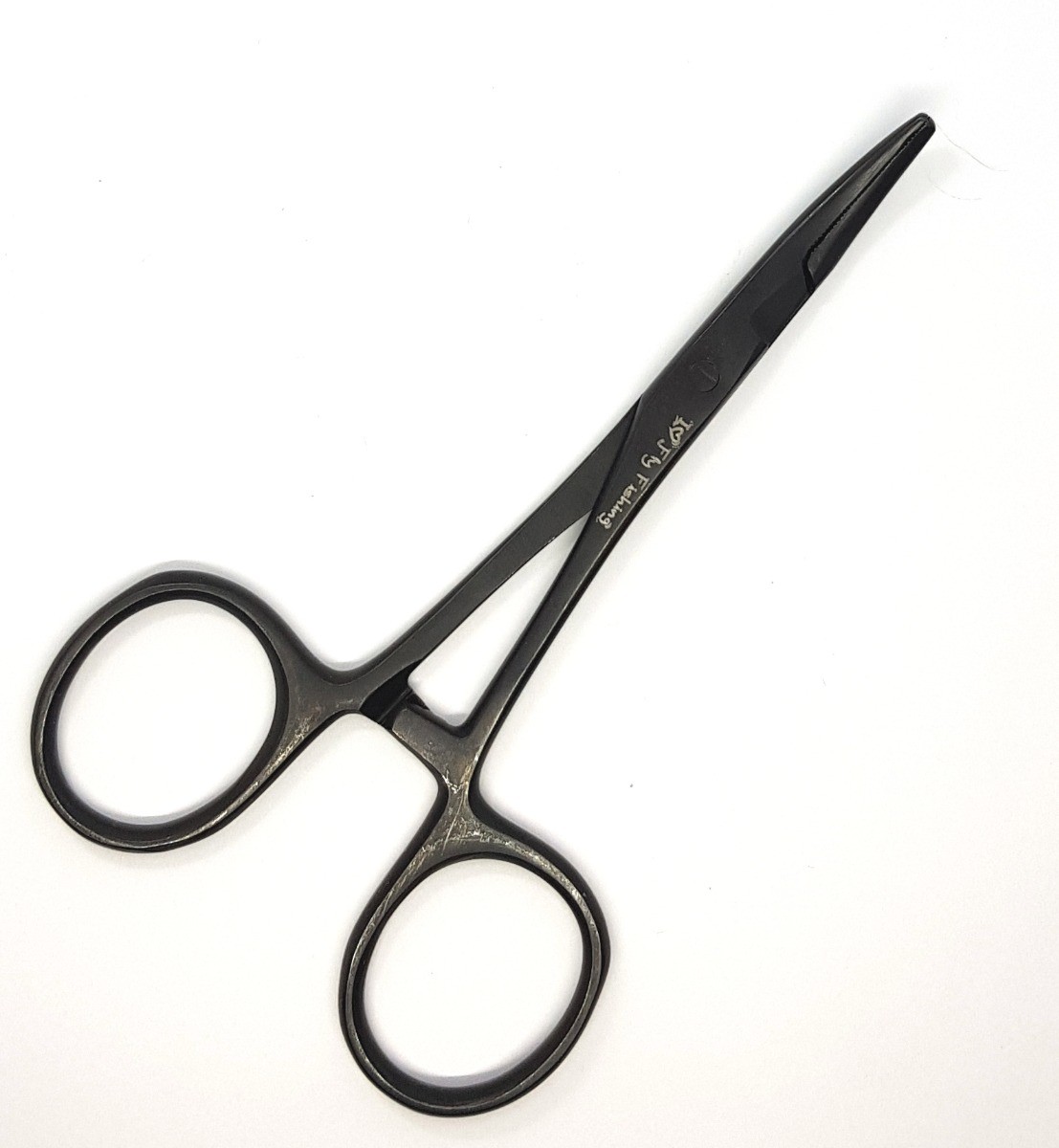 Black Pro Forceps 5 Curved Tip with Scissor Function - I Love Fly Fishing
